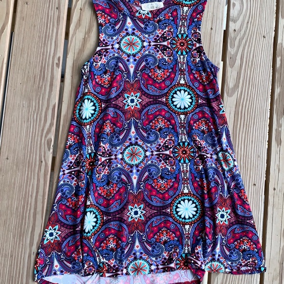 Pink Rose Dresses & Skirts - Patterned High Neck Dress